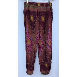 Lofbaz Women's High Slit Yoga Pants Sz XL Beach Boho Hippie Swim Cover Geometric